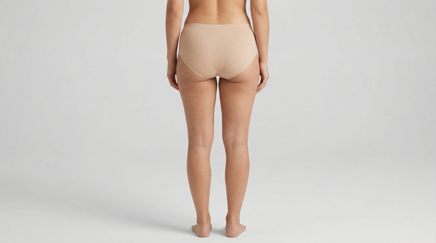 High Rise No Leak Period Underwear Beige