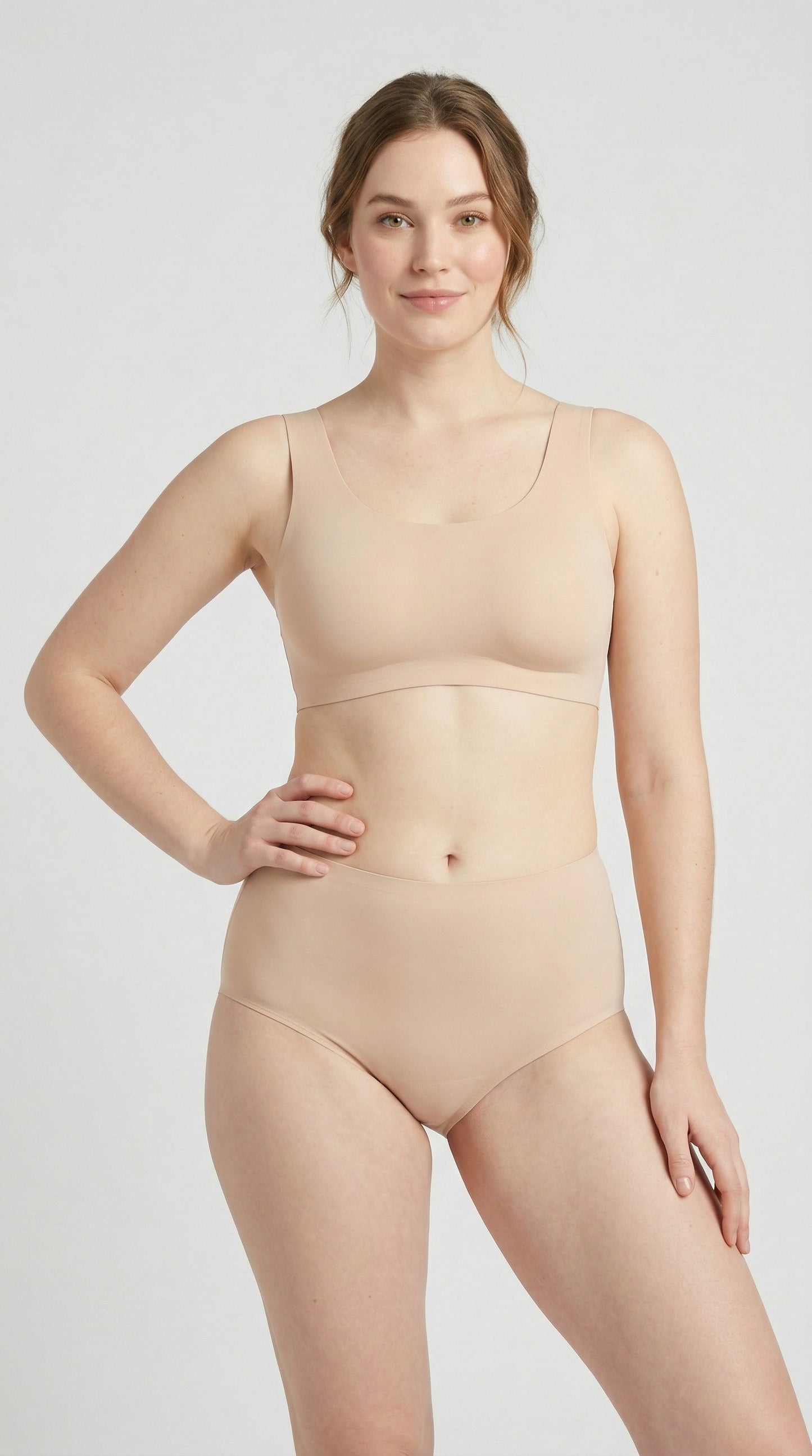 High Rise No Leak Period Underwear Beige