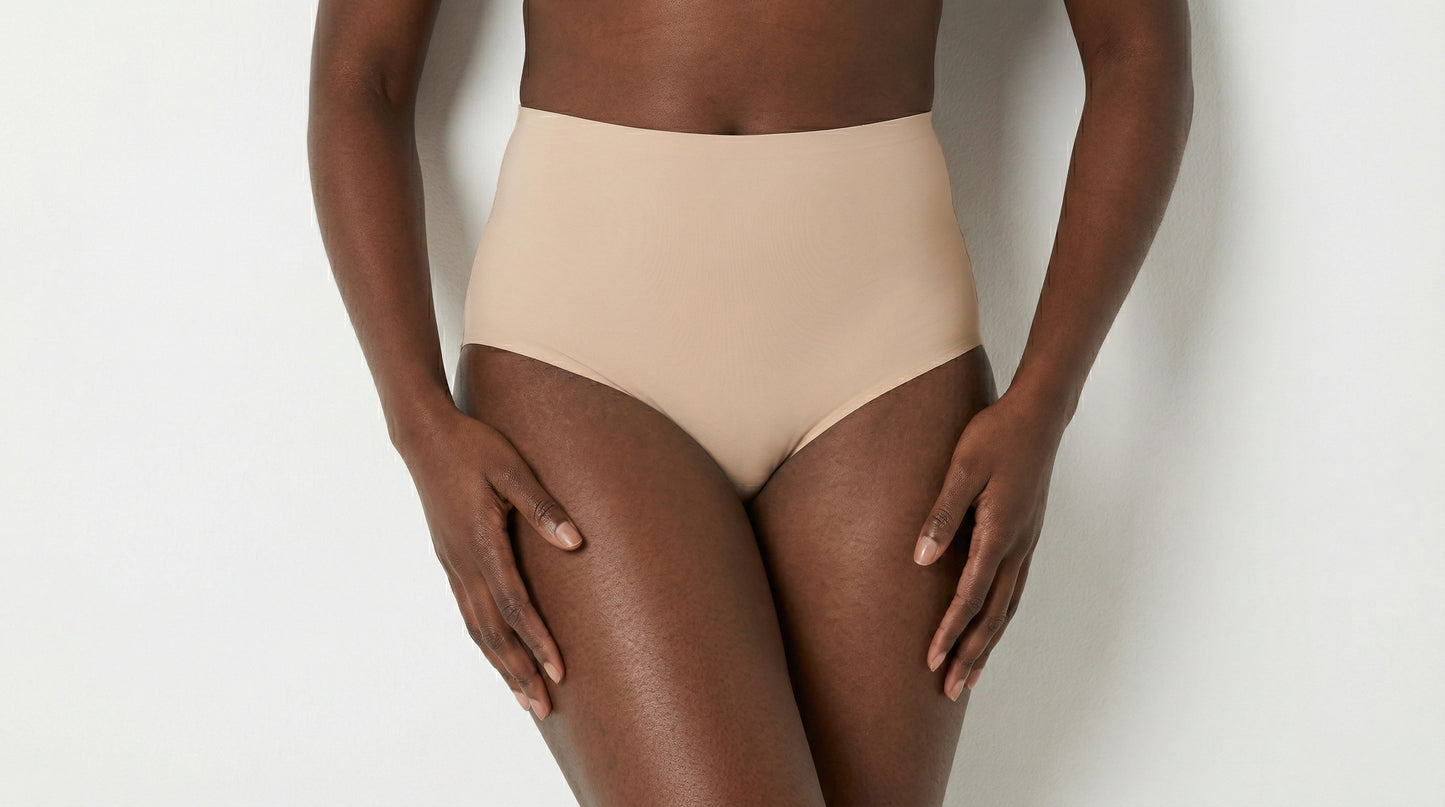 High Rise No Leak Period Underwear Beige